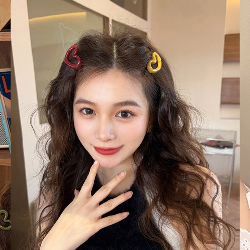 Arin กิ๊บติดผมพลาสติก Y2k รูปหัวใจน่ารัก เครื่องประดับผม แฟชั่น