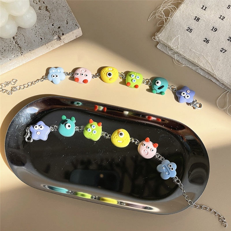 Arin สร้อยข้อมือเรซิ่น รูปสัตว์น่ารัก สีเงิน เครื่องประดับ สไตล์โบฮีเมียน สําหรับผู้หญิง