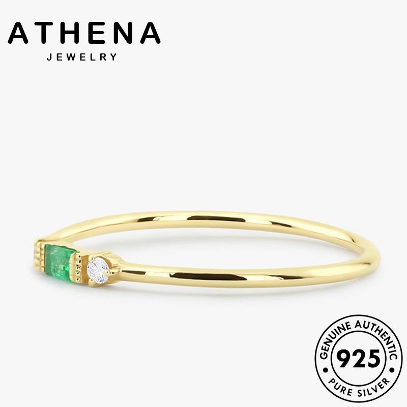 Athena JEWELRY แหวนเงิน 92.5% ทรงสี่เหลี่ยม สไตล์เรโทร สําหรับผู้หญิง R53-TH