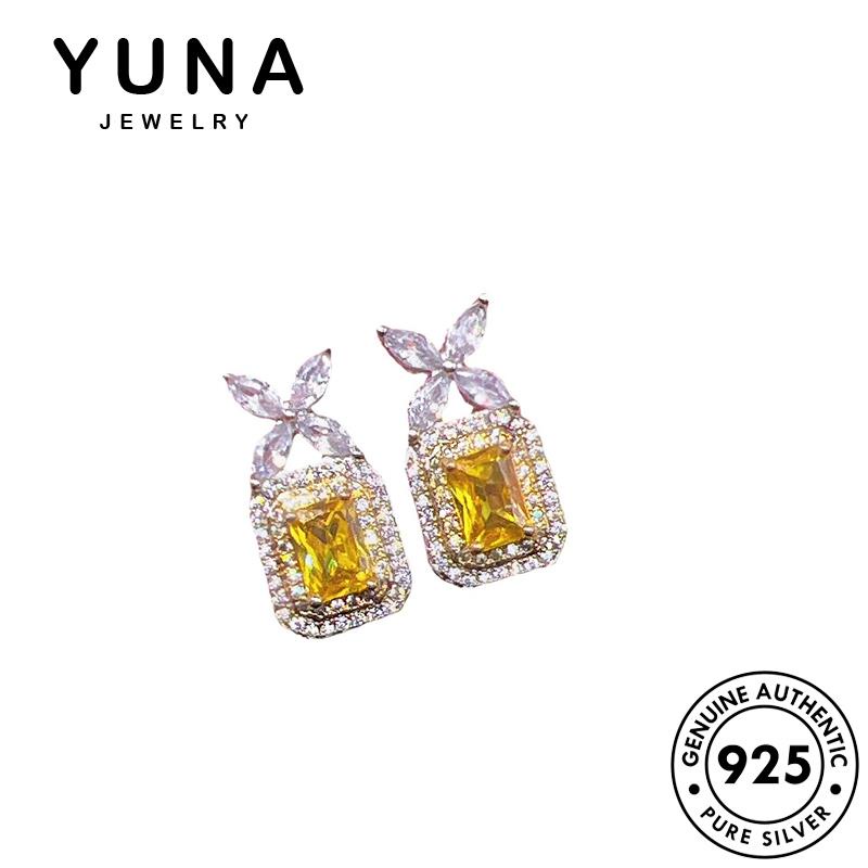 Athena Jewelry ต่างหูสตั๊ดเงิน 925 ประดับไพลิน มรกต ทับทิม หรูหรา สําหรับผู้หญิง M098