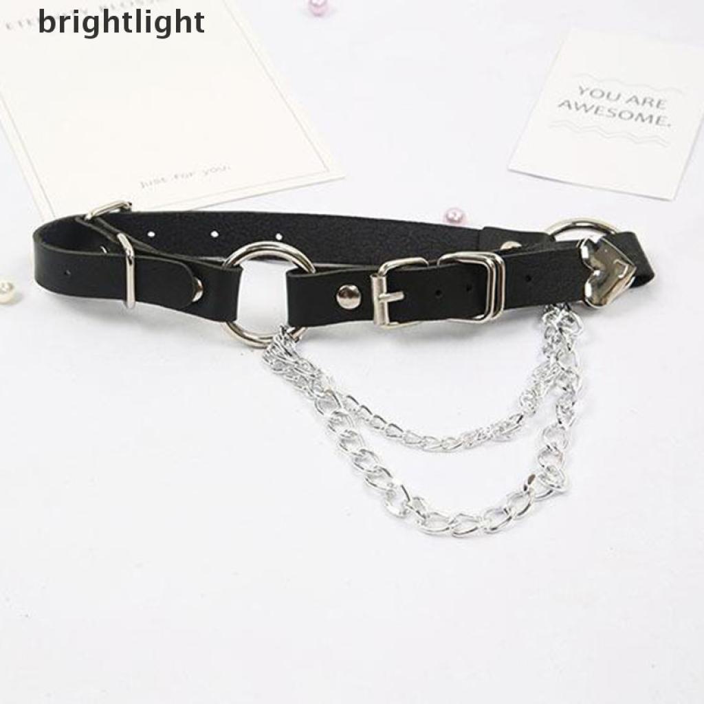 (Brightlight) เข็มขัดโซ่ หนังเทียม สไตล์พังก์ เครื่องประดับ สําหรับผู้หญิง