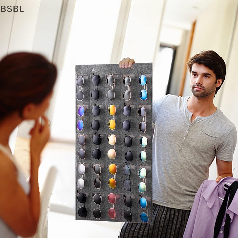 Bsbl ที่เก็บแว่นกันแดด 25 ช่อง พร้อมเชือกแขวน ทนทาน สําหรับแขวนโชว์แว่นตากันแดด ติดผนัง