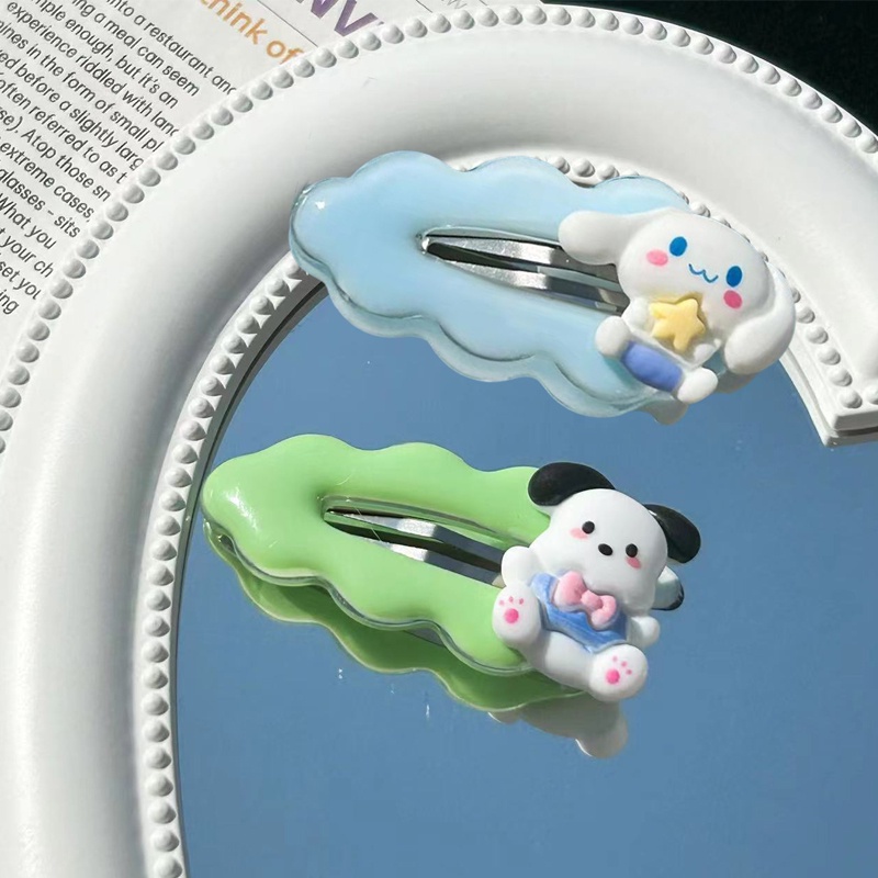 COD เมฆน่ารัก Sanrio Hair Clip Kuromi Hair Clip สาวหวาน Cartoon Hair Clip เด็กอุปกรณ์เสริมผม-det