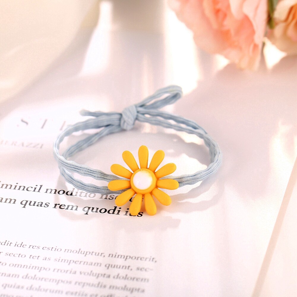 CODพร้อมส่ง rubber band ยางยืดมัดผมดอกเดซี่ ยางรัดผมเกาหลี หลากสี สาวเกาหลีสุดฮิต