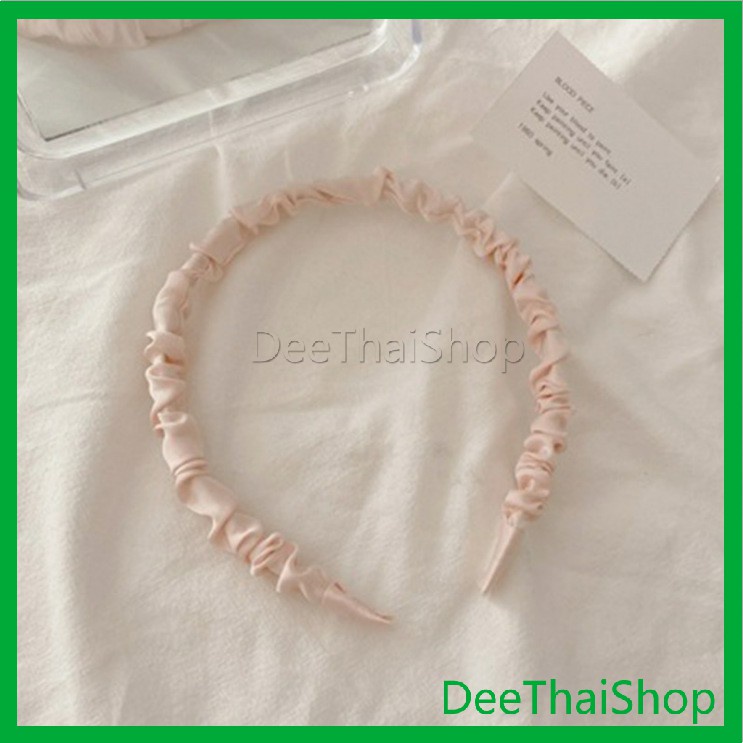 DeeThai ที่คาดผม ผ้าซาติน แฟชั่นสําหรับผู้หญิง สไตล์เกาหลี เครื่องประดับผม Hair ornament