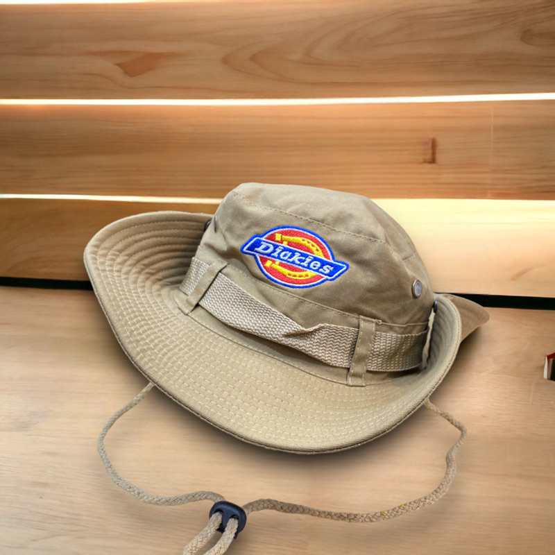 Dickies หมวกบัคเก็ต หมวกเดินป่า แคมปิ้ง รุ่นมีเชือก ยอดนิยม เหมาะสำหรับผู้ชายกับผู้หญิง