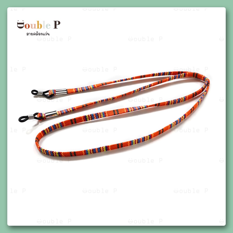 Double P สายคล้องแว่น วัสดุเป็นผ้า สีสันสดใส หลากหลายลวดลาย สายคล้องแว่นตาแฟชั่น