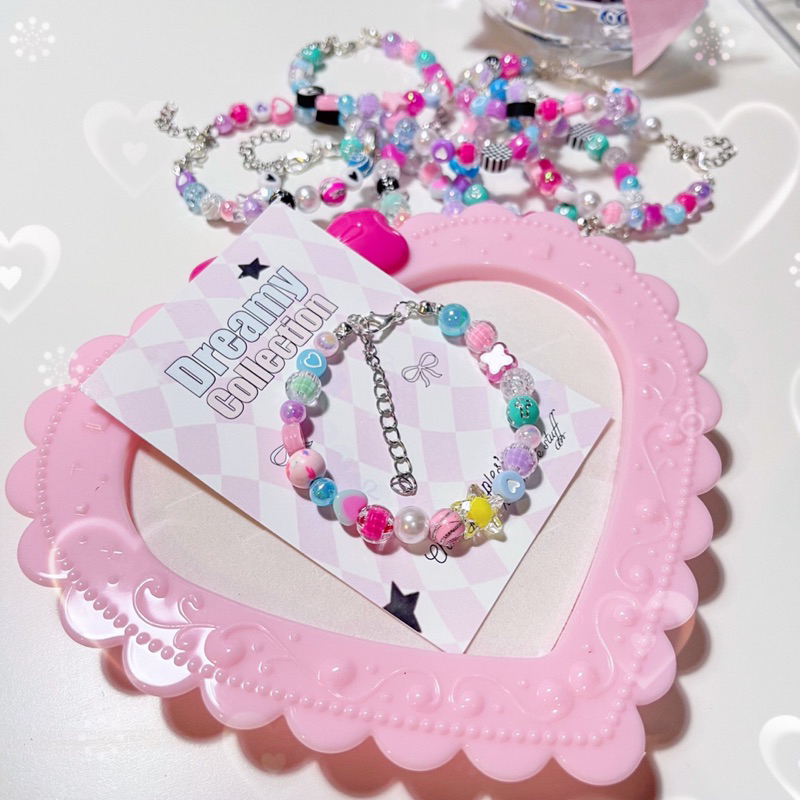 Dreamy bracelet ☁️ ☯️ กำไลลูกปัด สายปรับขนาดได้ [สินค้าพร้อมส่ง]