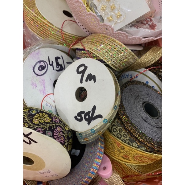 Fabrica เเถบตกแต่ง สีสันสวยงาม. Decoration tape for making bags, shoes, hats, etc