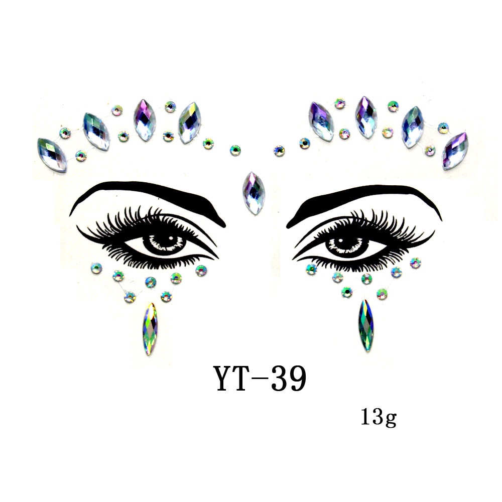 FaceGem คริสตัลใหญ่ ติดหน้า สติ๊กเกอร์ คริสตัล