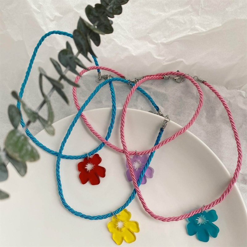 Flgo จี้ดอกไม้อะคริลิคกลวง หกกลีบดอกไม้ เครื่องประดับ DIY