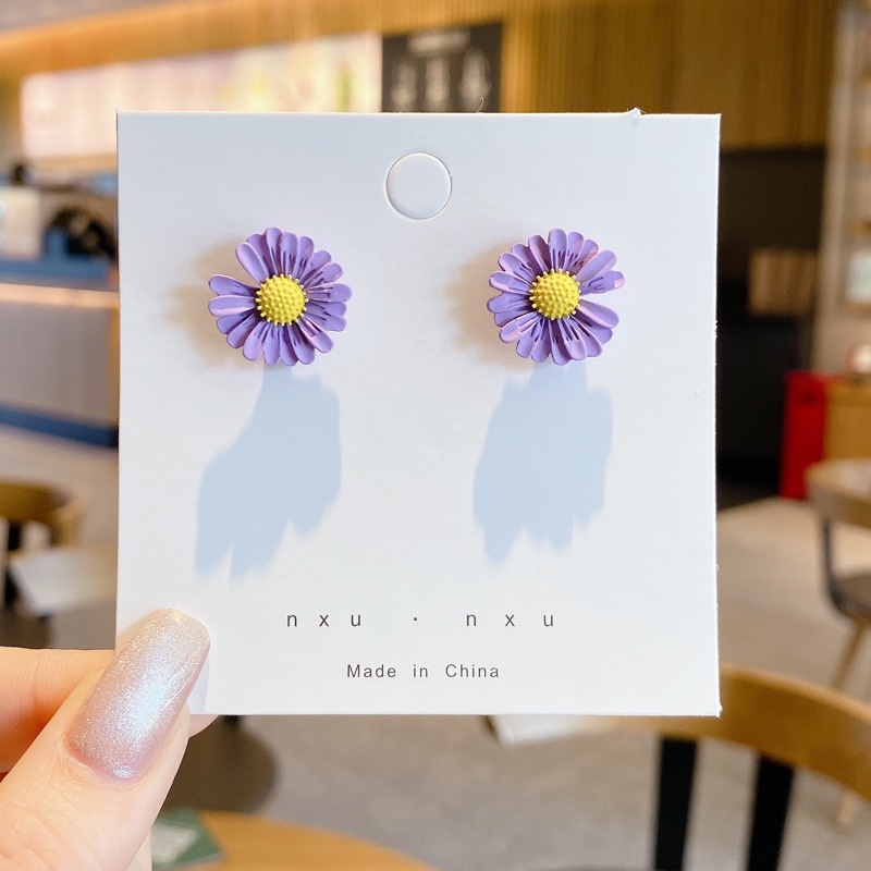 Flower earrings trend earrings atmosphere fashion sense French net red all-match earrings earrings