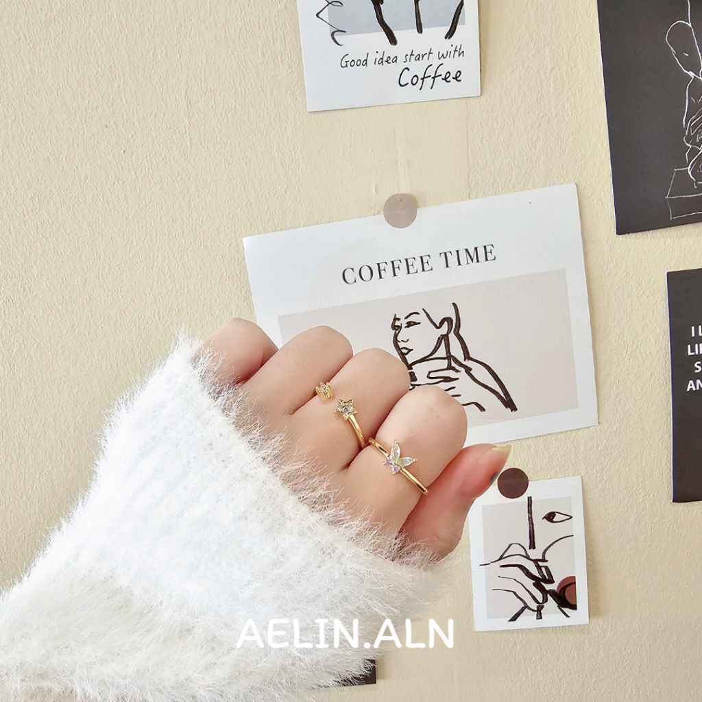 Freya rings - Aelin.aln แหวนเพทายผีเสื้อน่ารัก ไม่แพ้ไม่คัน
