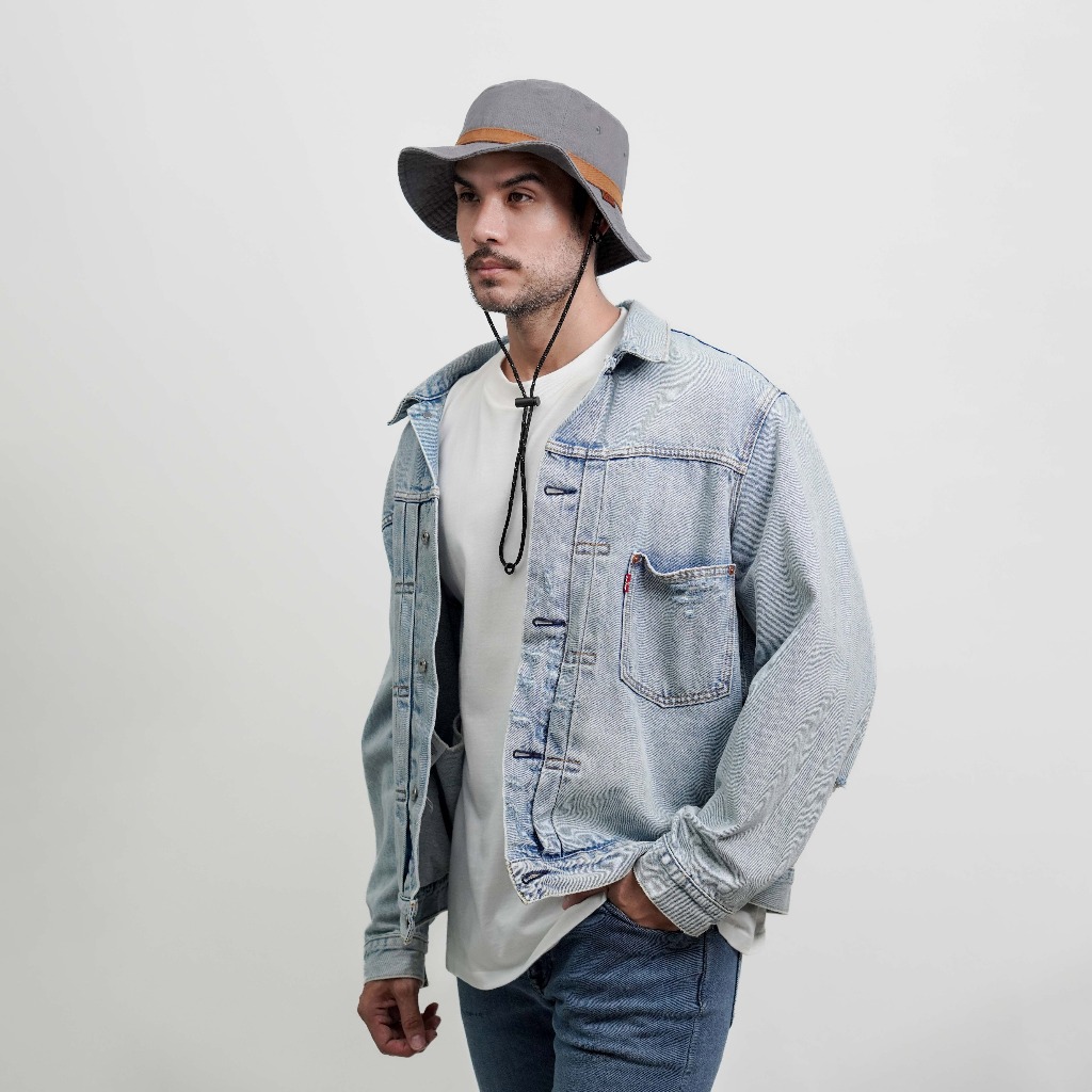 G007 Stone Grey หมวกเดินป่า สไตล์สตรีท งาน Cotton Washed ผ้านุ่ม สวย ระบายอากาศได้ดี ใส่สบาย