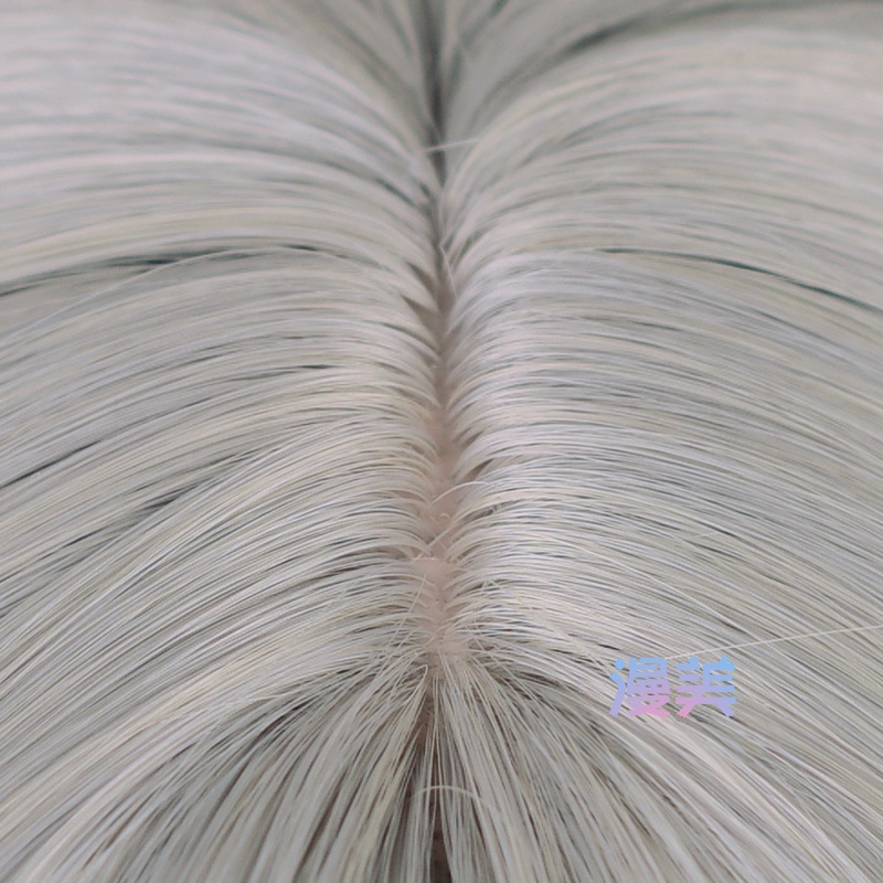 Genshin Impact Guizhong/Madame Ping Cosplay Wig 90cm/45cm Long Grey Heat Resistant Synthetic Wigs