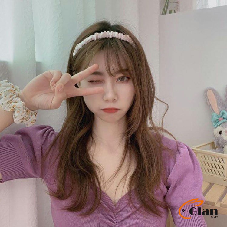 Glanxuan ที่คาดผม ผ้าซาติน แฟชั่นสําหรับผู้หญิง สไตล์เกาหลี  Hair ornament