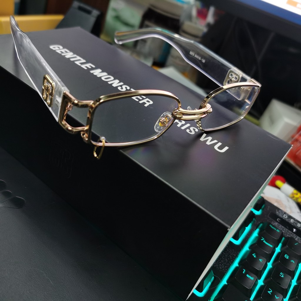 Gm Kris Wu Series Gw 002 03 ( Bk ) แว่นตากันแดด กรอบโลหะ ทรงสี่เหลี่ยม สีทอง