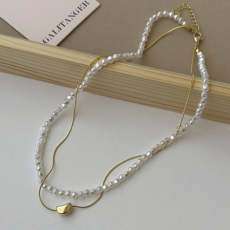 Golden Doudou สร้อยคอโซ่ ประดับมุก หรูหรา เข้ากับทุกการแต่งกาย สําหรับผู้หญิง