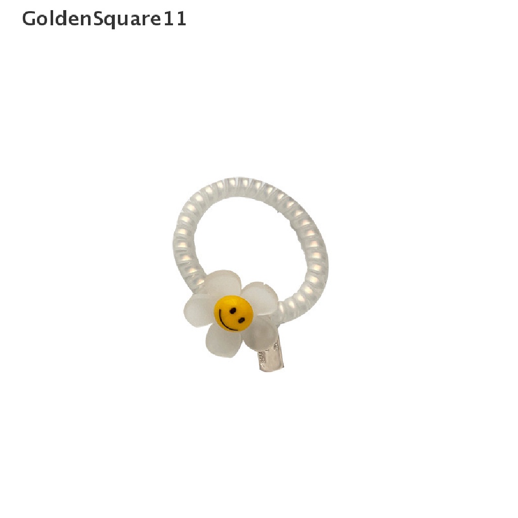 Goldensquare ยางรัดผม รูปหน้ายิ้ม สไตล์เกาหลี 1 ชิ้น