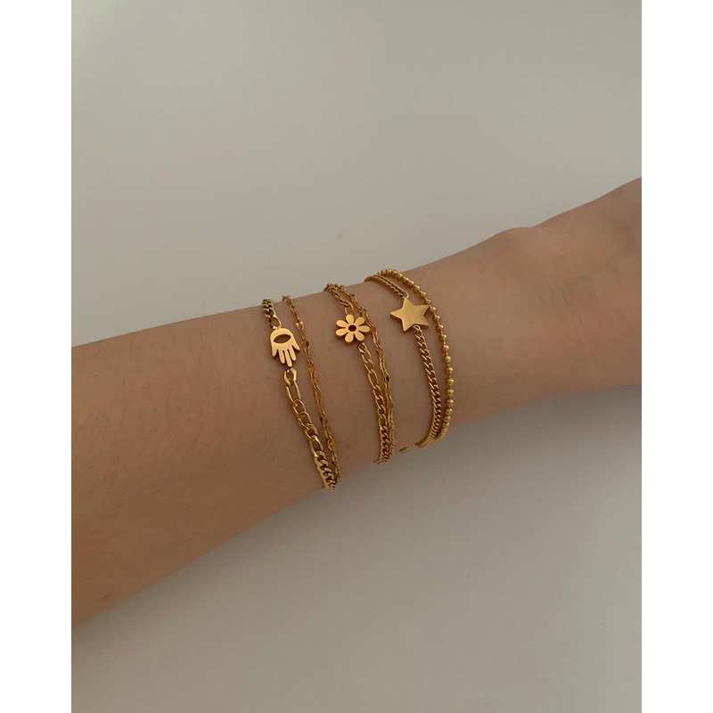HER OBJECTIVE_HER DOUBLE CHAIN BRACELET COLLECTION