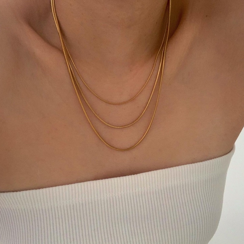 HER OBJECTIVE_HER SNAKE PLAIN NECKLACE IN 1/1.5MM
