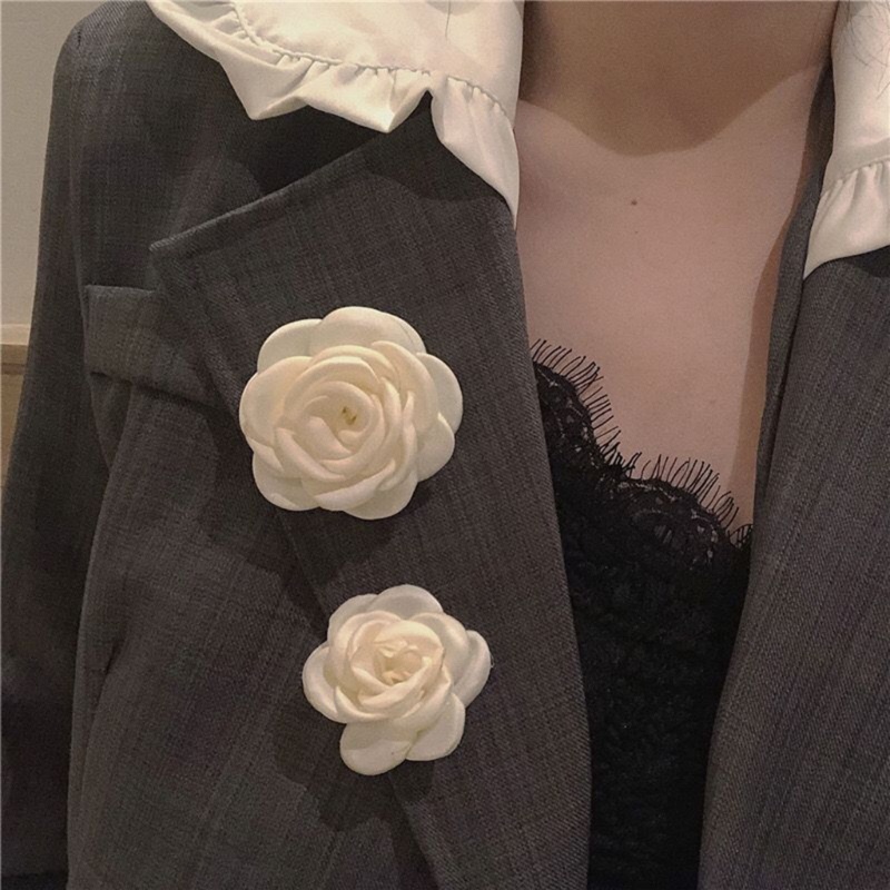 Hap Camellia เข็มกลัด โลหะผสม รูปดอกคามิเลีย สําหรับผู้หญิง