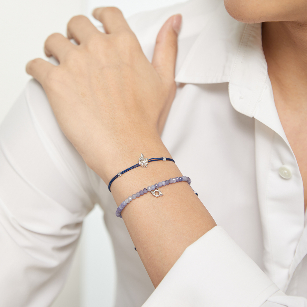 Harmenstone สร้อยข้อมือมงคลชาร์มบ่วงนาคบาศ อัญมณี Tanzanite -The Unison - Samsara[พร้อมส่ง 5-7 วัน]