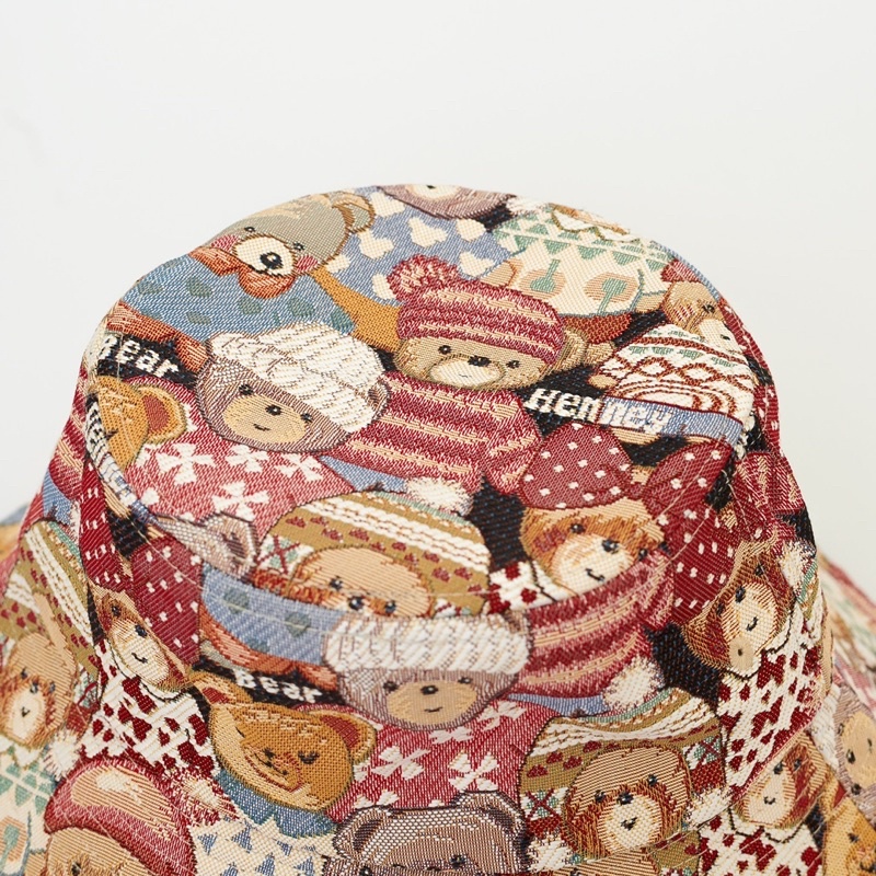 Henneybear - HM031 ลาย cute หมวกปีกฮาวาย ทรงสวย