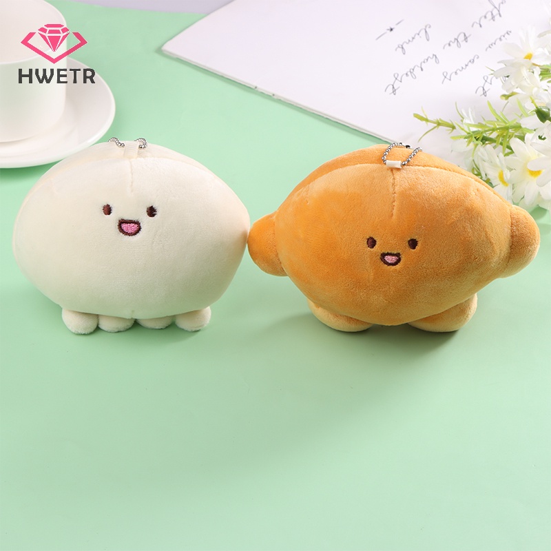 Hwetr พวงกุญแจ จี้ตุ๊กตาการ์ตูนปลาหมึก ผ้ากํามะหยี่ขนนิ่ม ขนาด 10 ซม.
