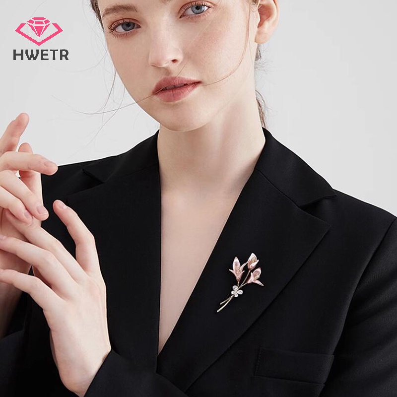 Hwetr เข็มกลัดคริสตัล รูปดอกไม้ ขนาดใหญ่ เครื่องประดับ สําหรับผู้หญิง