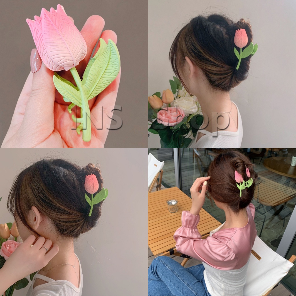 INS กิ๊บเก็บผม ทรงดอกไม้ แฟชั่นสไตล์สาวเกาหลี hair clip