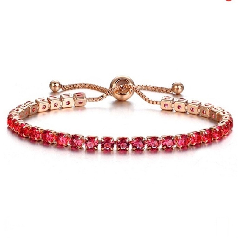 J&L สร้อยข้อมือคริสตัลประดับ Rhinestone เครื่องประดับแฟชั่นสตรี
