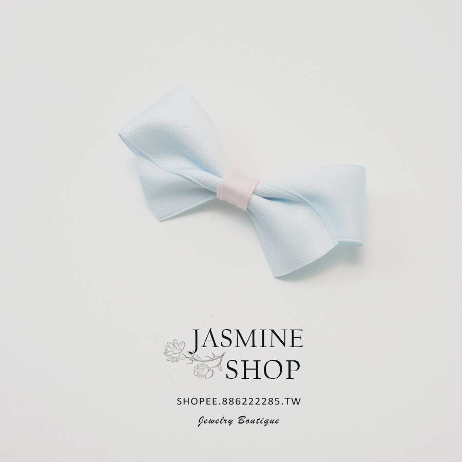 [Jasmine Shop] กิ๊บติดผม รูปโบว์น่ารัก สีชมพู สีฟ้า สีเบจ สําหรับเด็ก