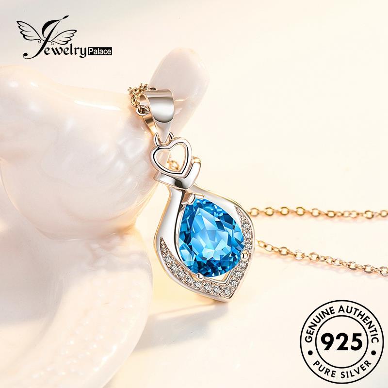 Jewelrypalace สร้อยคอเงิน 925 จี้รูปไพลิน เครื่องประดับสตรี N124