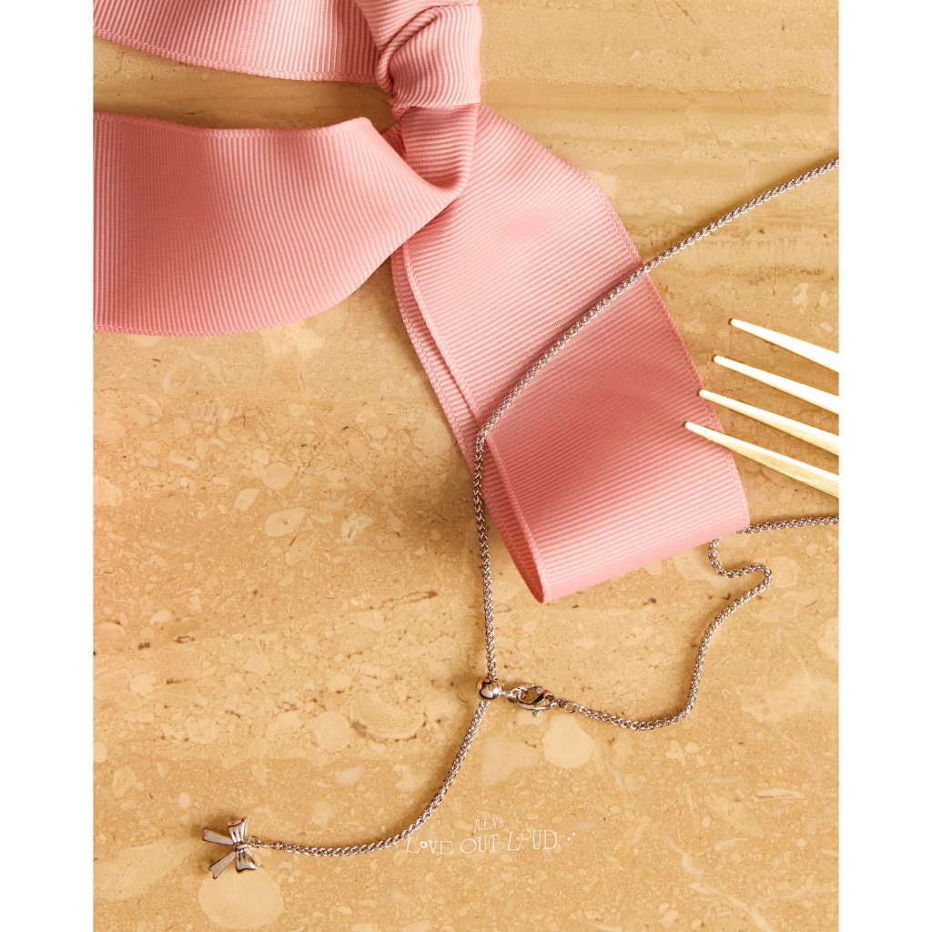 Julys - lolita ribbon drawstring necklace สร้อยคอโบว์ รูดได้