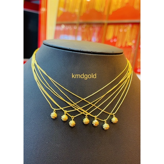 KMDGold สร้อยคอทองแท้96.5% ครึ่งสลึง จี้ในตัว สินค้าขายได้จำนำได้ พร้อมใบรับประกันสินค้า