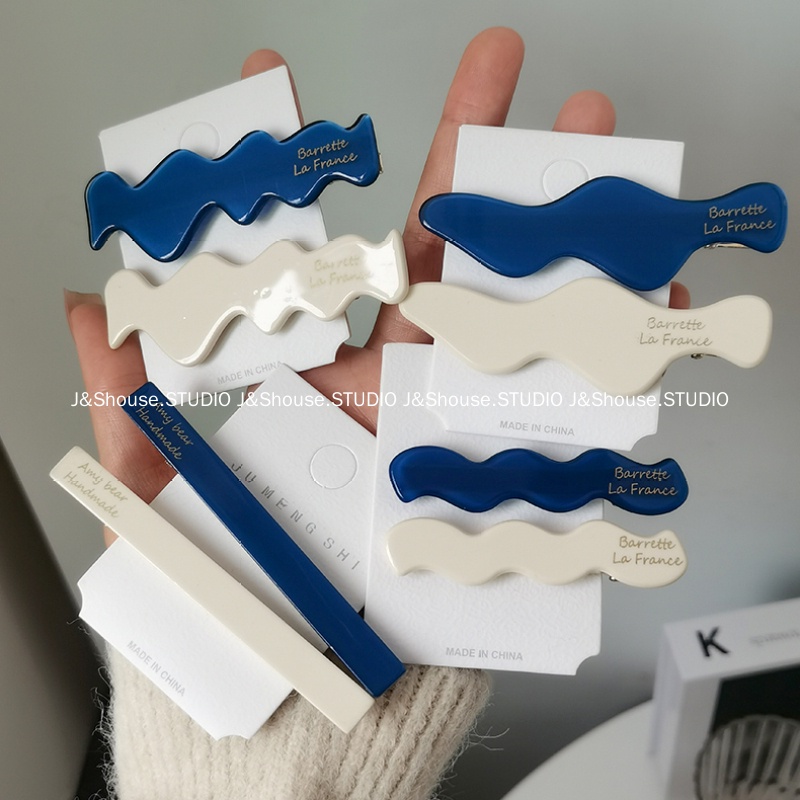 Kf584 กิ๊บติดผม ทรงคลื่น เรียบง่าย สไตล์เกาหลี และ “I” เครื่องประดับ สําหรับผู้หญิง