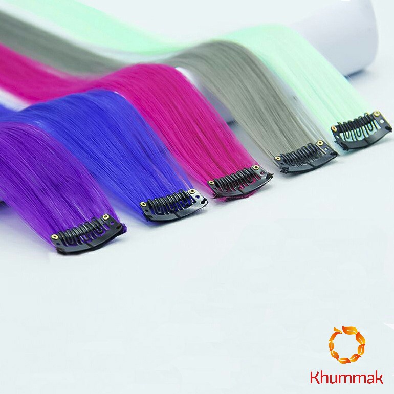 Khummak ช่อผมไฮไลท์ กิ๊บไฮไลท์ ติดง่าย พร้อมส่ง color wig