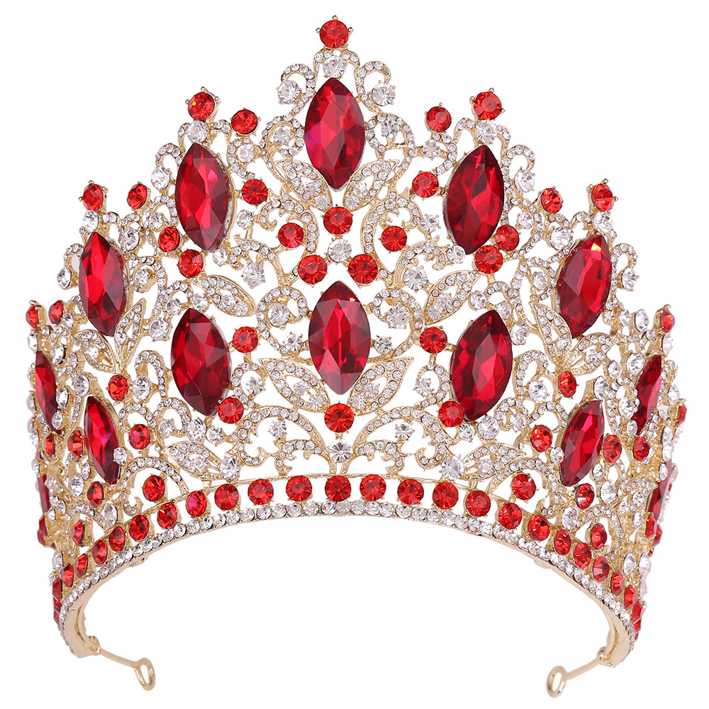 Levery Miss Pageant มงกุฎเจ้าหญิง ประดับพลอยเทียม ขนาดใหญ่ สําหรับเจ้าสาว งานแต่งงาน