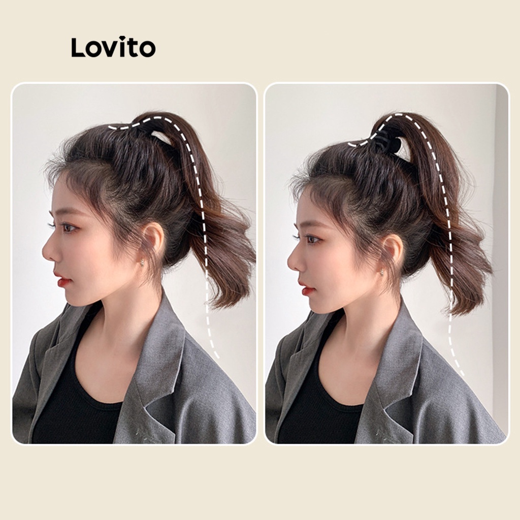 Lovito กิ๊บติดผมลำลอง เบสิก สีพื้น สำหรับผู้หญิง LNA09050 (สีขาว/ชมพู/ดำ)