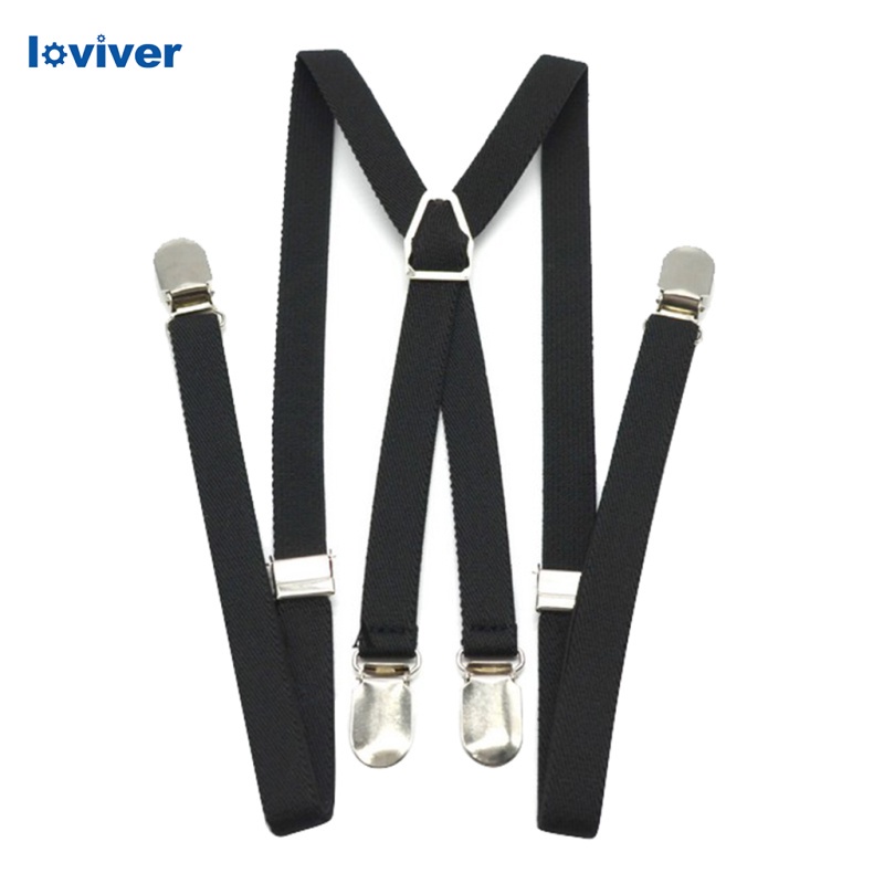 Loviver เอี๊ยมกางเกง ทรงตรง ปรับได้ สีดํา สําหรับผู้ชาย