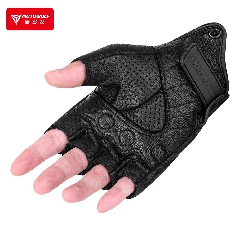 MOTOWOLF MDL 0302B ถุงมือหนังแท้ สำหรับขี่มอเตอร์ไซค์