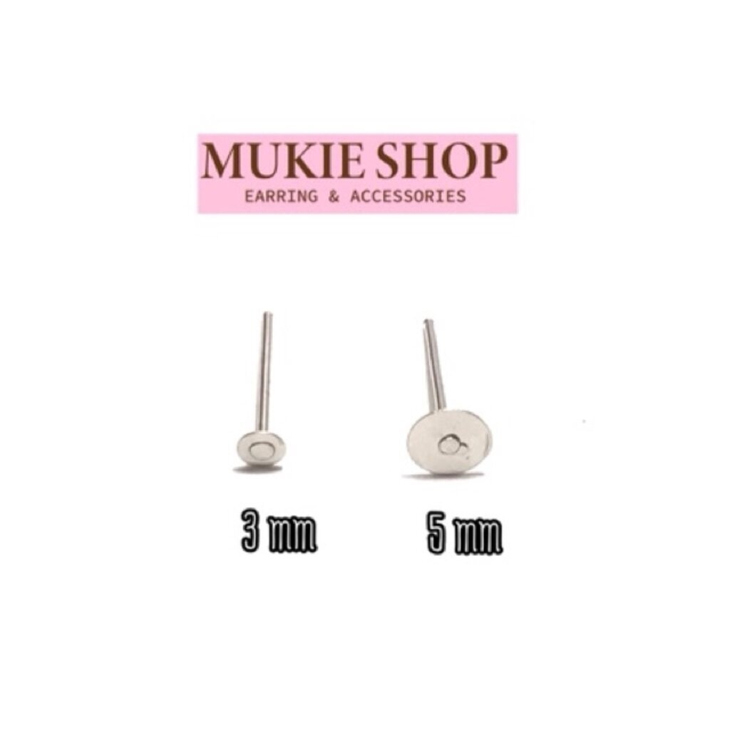 Mukie shop DIY รวม ก้านต่างหู ต่างหู (แบบ Basic) อะไหล่ต่างหู แพ็ค 20,50 ชิ้น มุกี้ ช้อป