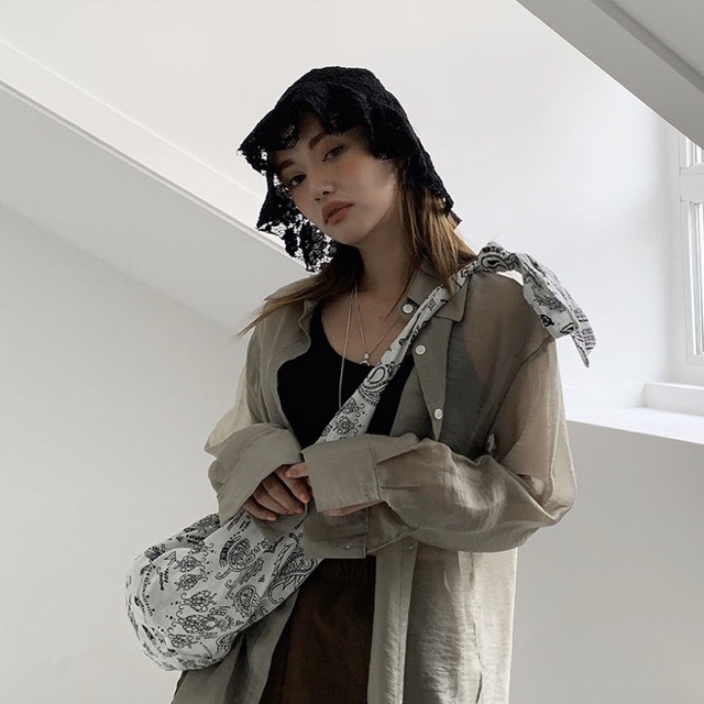 NEW‼️ หมวกผ้าลูกไม้ ทรงบักเก็ต งานเกาหลี StyleNanda