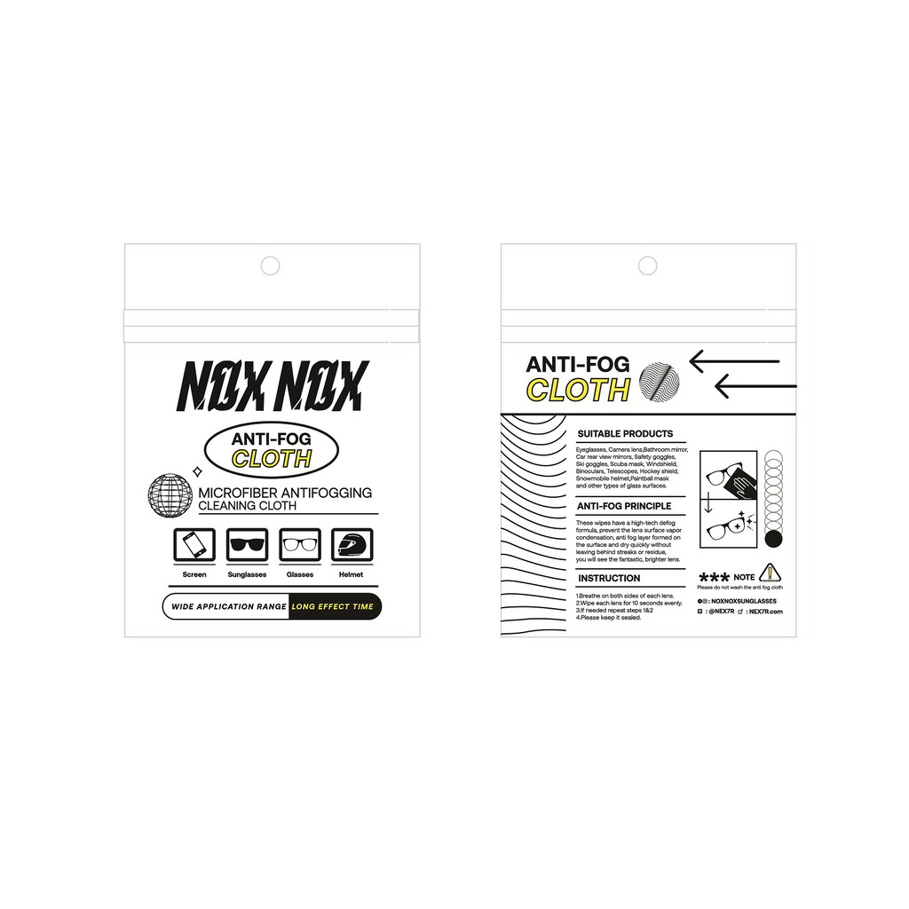 NOX NOX - Anti Fog ผ้าเช็ดเลนส์กันหมอกฝ้า ผ้าเช็ดแว่น ผ้าเช็ดเลนส์ ใส่แมสไม่ขึ้นฝ้า 100%