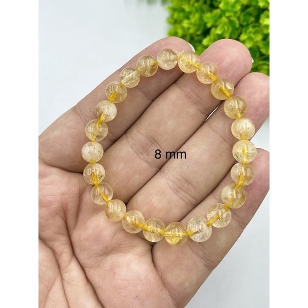 Natural Citrine Round Beaded Bracelet for men and women Yellow Citrine Quartz Bracelet available in 6 mm 8mm 10mm