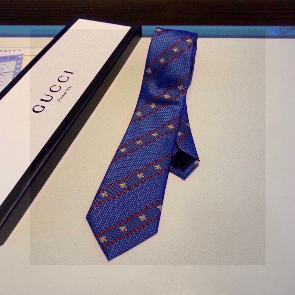 Novo _ Gucc เนคไทผ้าไหม สไตล์อังกฤษ สําหรับผูกกล่องของขวัญ งานแต่งงาน