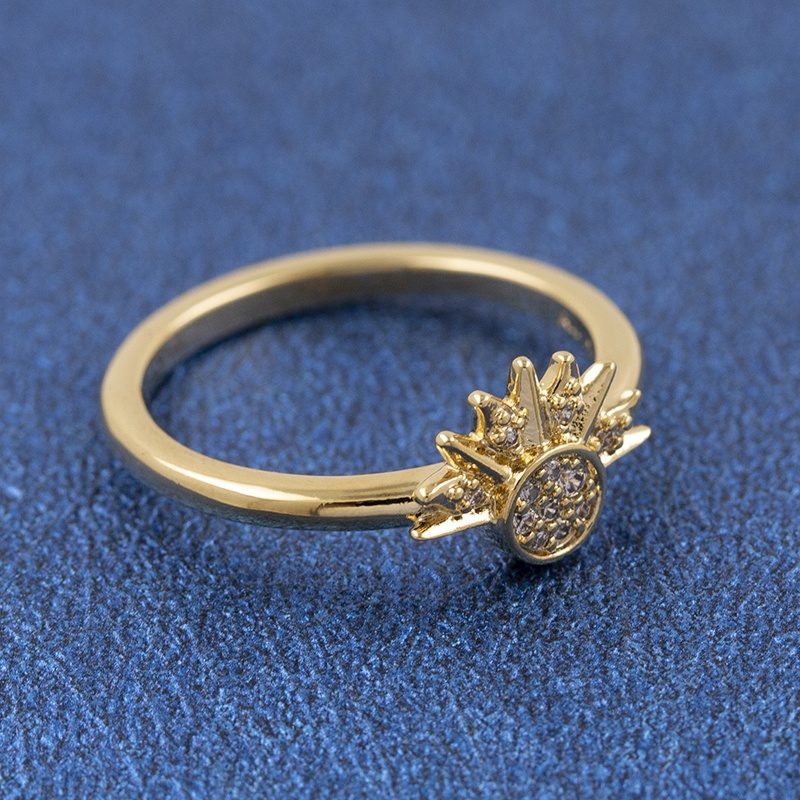 Pandora Pandora แหวนคู่รัก ลายดวงจันทร์ สีฟ้า หรูหรา เข้ากับทุกการแต่งกาย สําหรับผู้หญิง