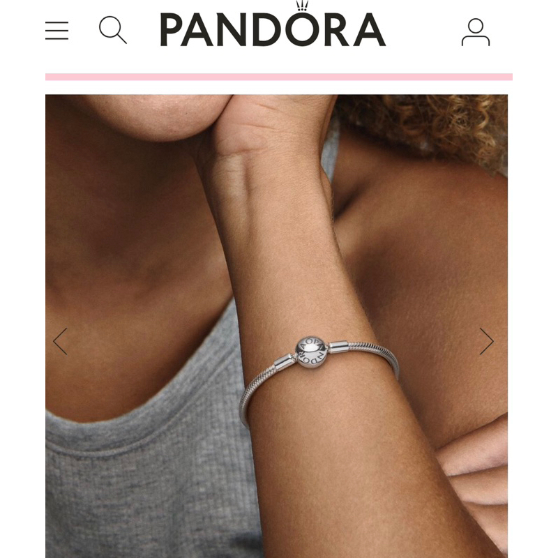 Pandora moment snake chain bracelet size 18 แท้100%