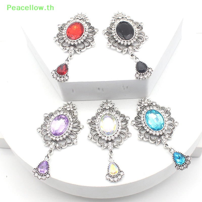 Peacellow จี้เข็มกลัดคริสตัลอัลลอย แบน 33*67 มม. สําหรับตกแต่งงานแต่งงาน เชิญวันหยุด TH